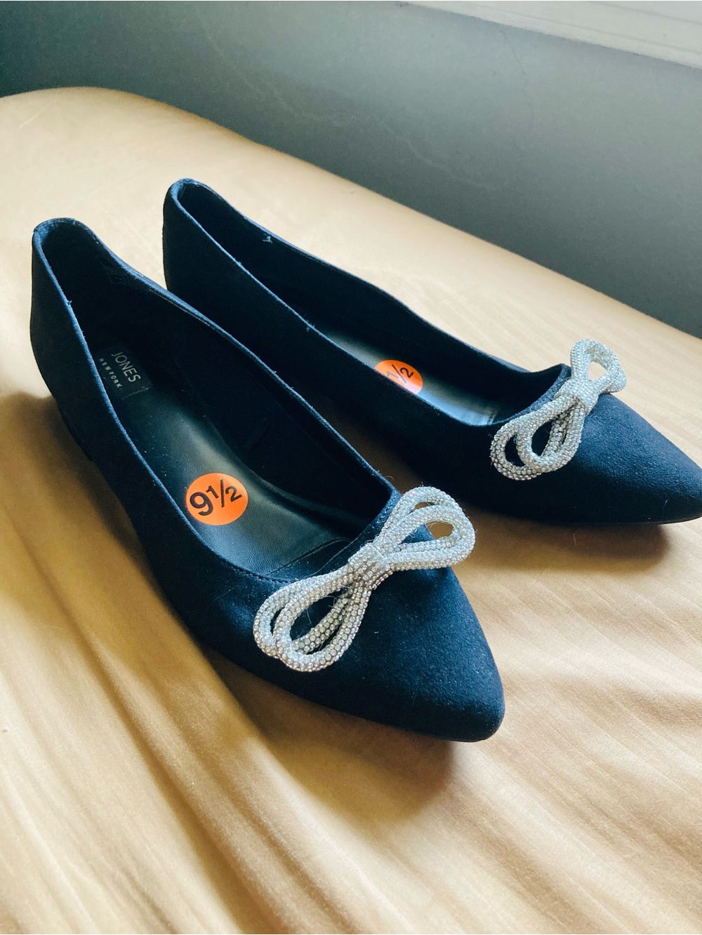 Rhinestone Bow Ballet Flats